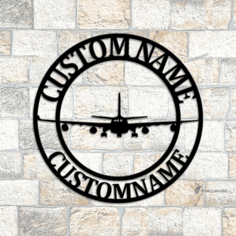 Airplane Metal Sign With Led Lights, Airplane Signs, Aviation Sign, Gift For Pilot, Gift For Flight Attendant, Aviation Graduation Gift