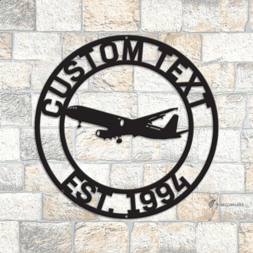 Airplane Metal Sign With Led Lights, Airplane Signs, Fathers Day Gift, Gift For Pilot, Gift For Flight Attendant, Aviation Graduation Gift