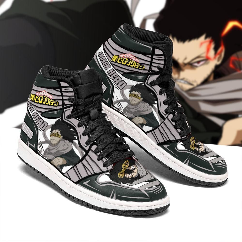 Aizawa Eraser My Hero Academia anime High Top Air Jordan Sneaker, Air Jordan Hightop