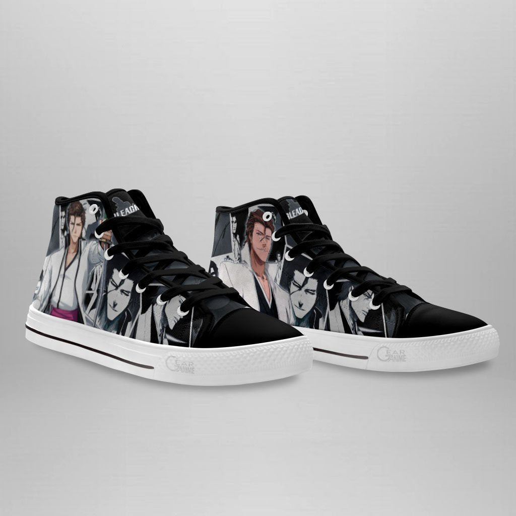 Aizen Sosuke High Top Shoes Custom Bleach Anime Sneakers