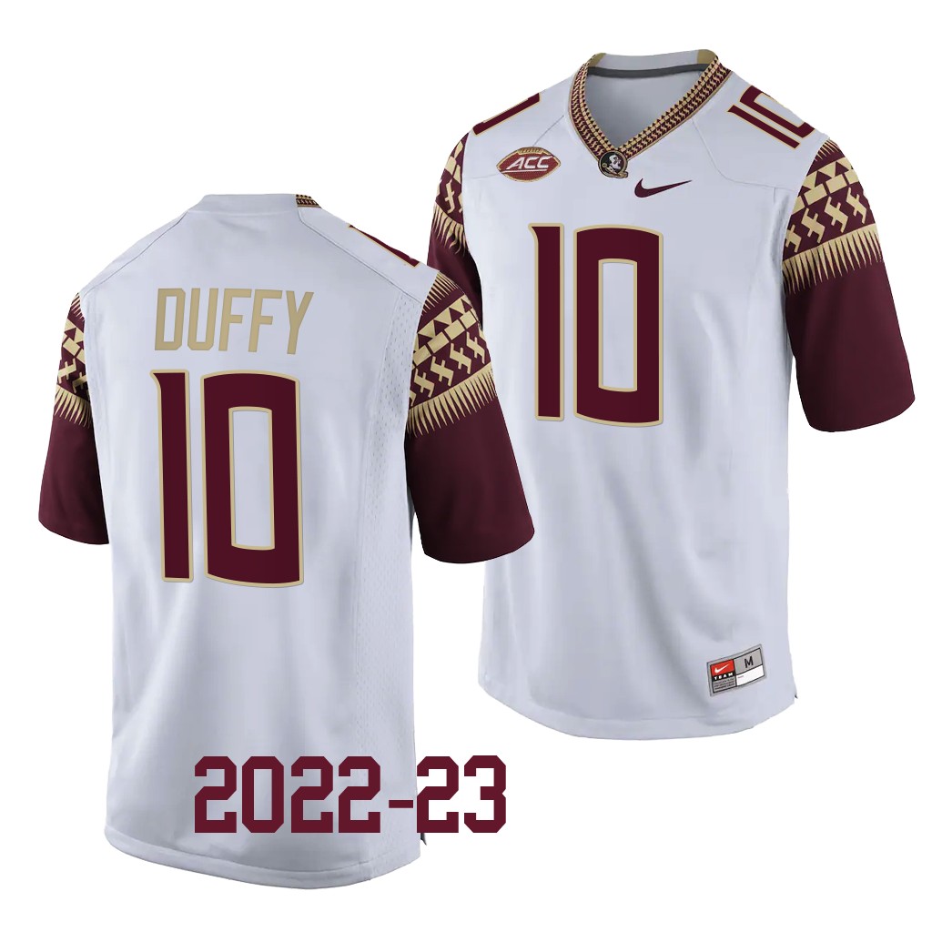 AJ Duffy Florida State Seminoles College White Men 10 Jersey 2022-23