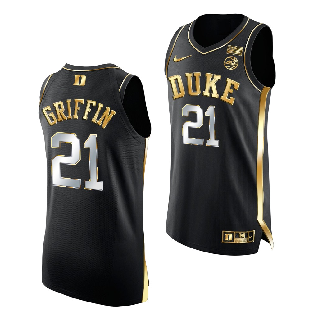 AJ Griffin #21 Duke Blue Devils 2021-22 Golden Edition  Black Jersey