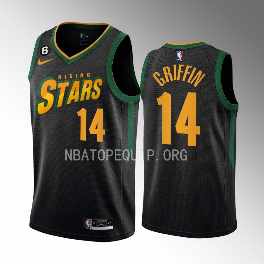 AJ Griffin 2023 NBA Rising Stars Jersey Atlanta Hawks #14 Black Men’s Uniform