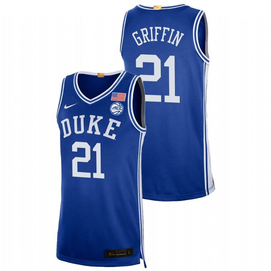 AJ Griffin 21 Royal Duke Blue Devils 2023 College  Stitched Jersey