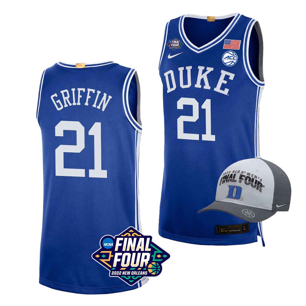 AJ Griffin Duke Blue Devils 2022 March Madness Final Four Royal  Jersey Free Hat