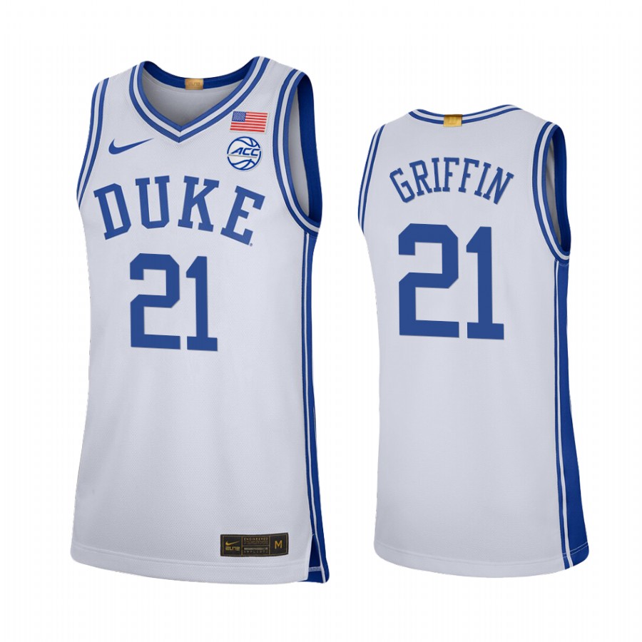AJ Griffin Duke Blue Devils White Jersey 2021-22 College Limited