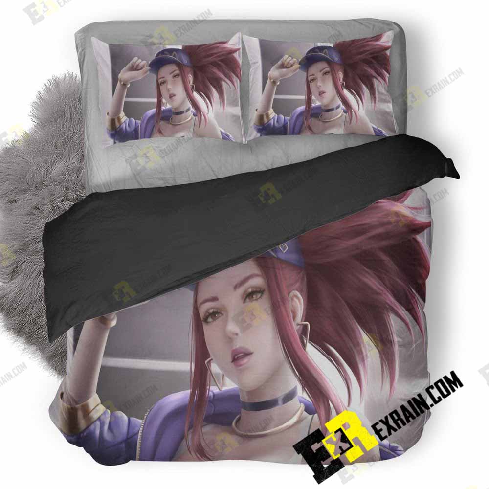 Akali Kda League Of Legends 1P 3D Customized Duvet Cover Bedding Set