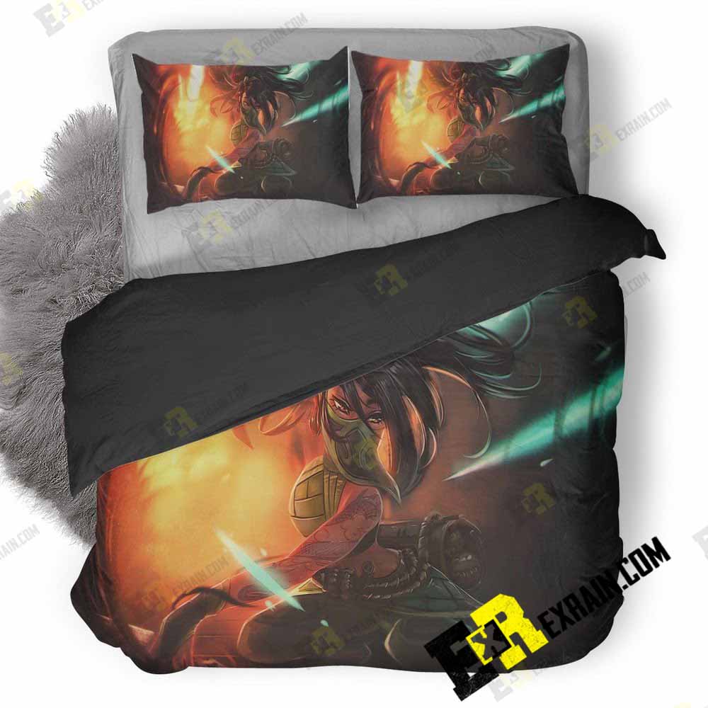 Akali League Of Legends Art Fz 3D Customized Duvet Cover Bedding Set