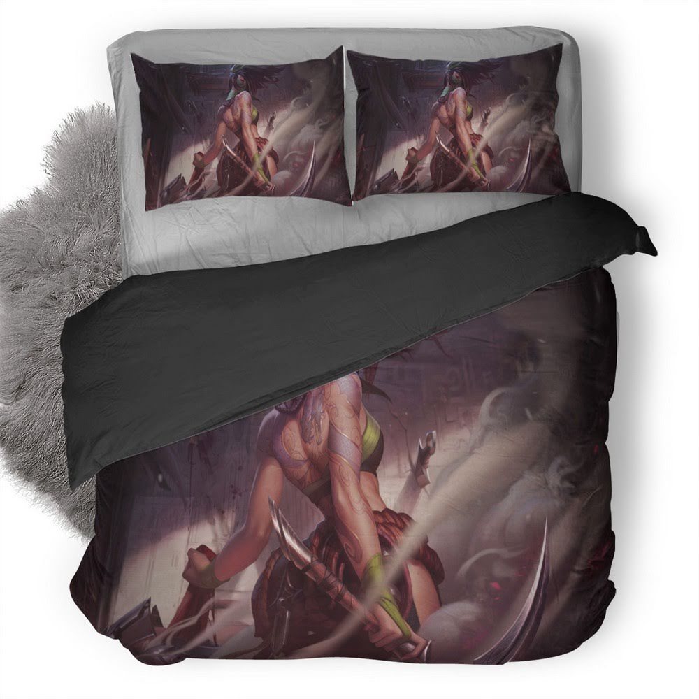 Akali The Rogue Assassin 3D Customized Duvet Cover Bedding Set