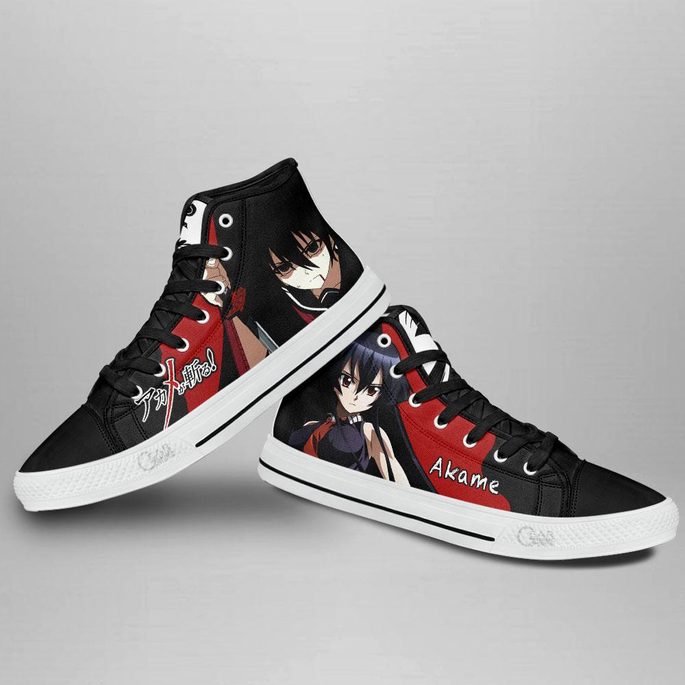 Akame ga Kill Akame High Top Shoes Custom Anime Sneakers