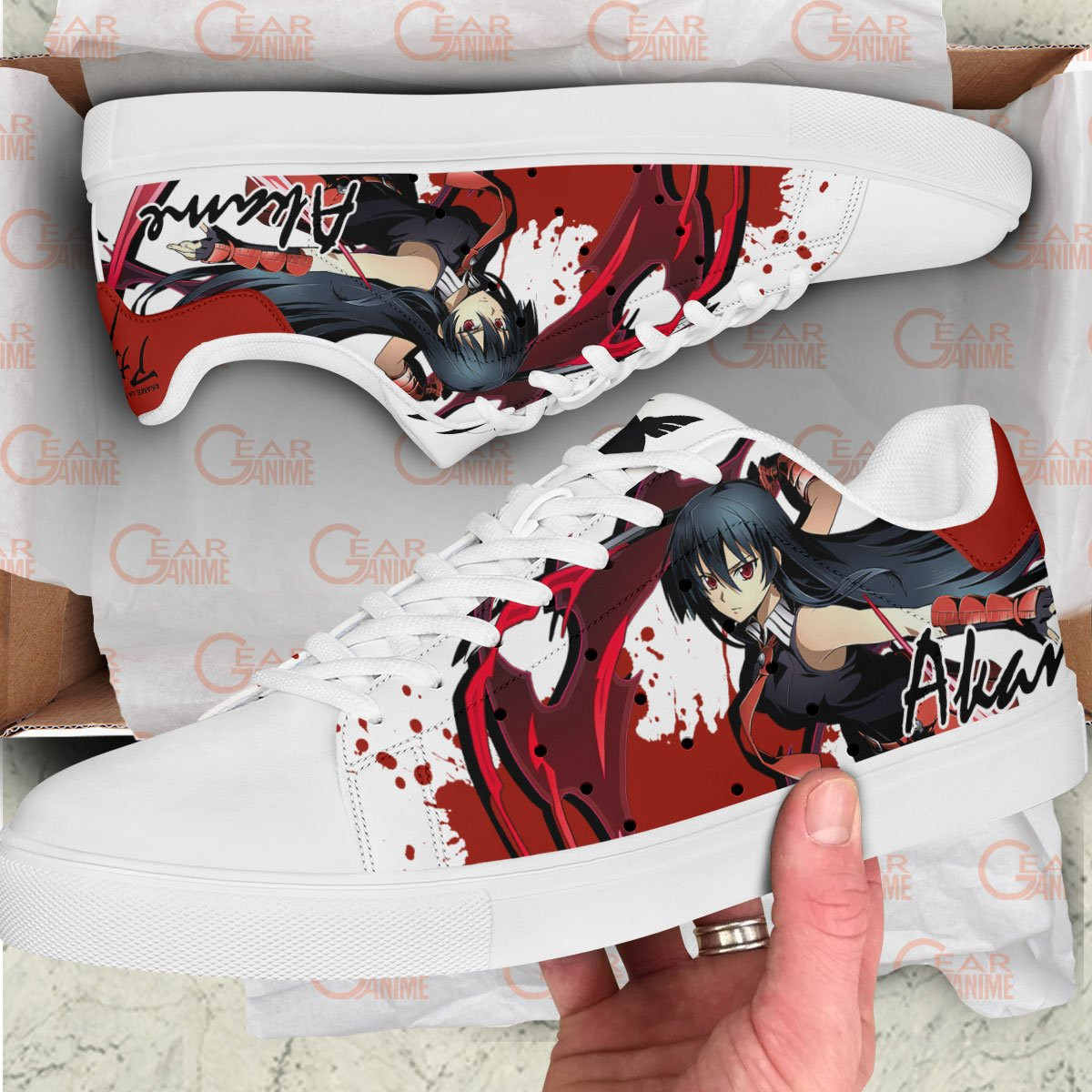 Akame Ga Kill Akame Skate Sneakers Custom Anime Shoes