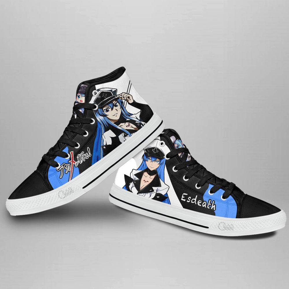 Akame ga Kill Esdeath High Top Shoes Custom Anime Sneakers