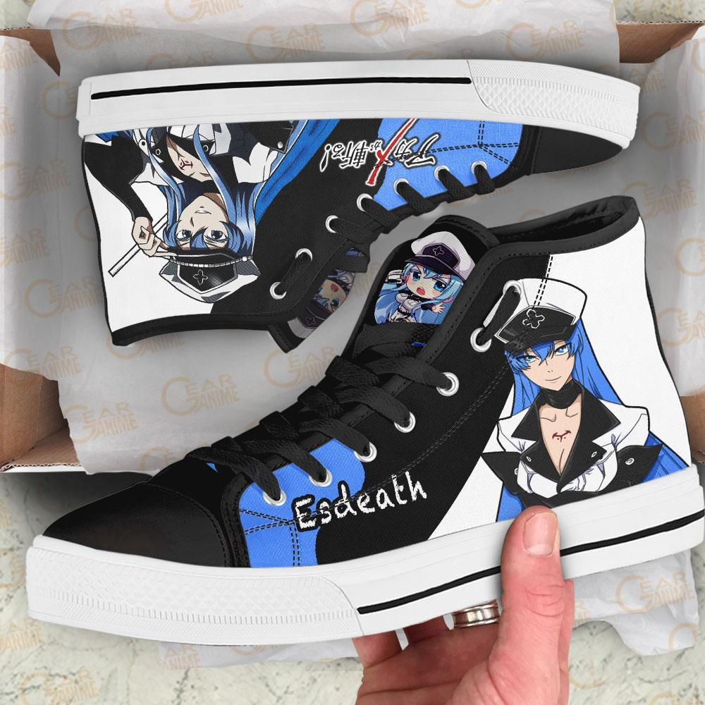 Akame ga Kill Esdeath High Top Shoes Custom Anime Sneakers