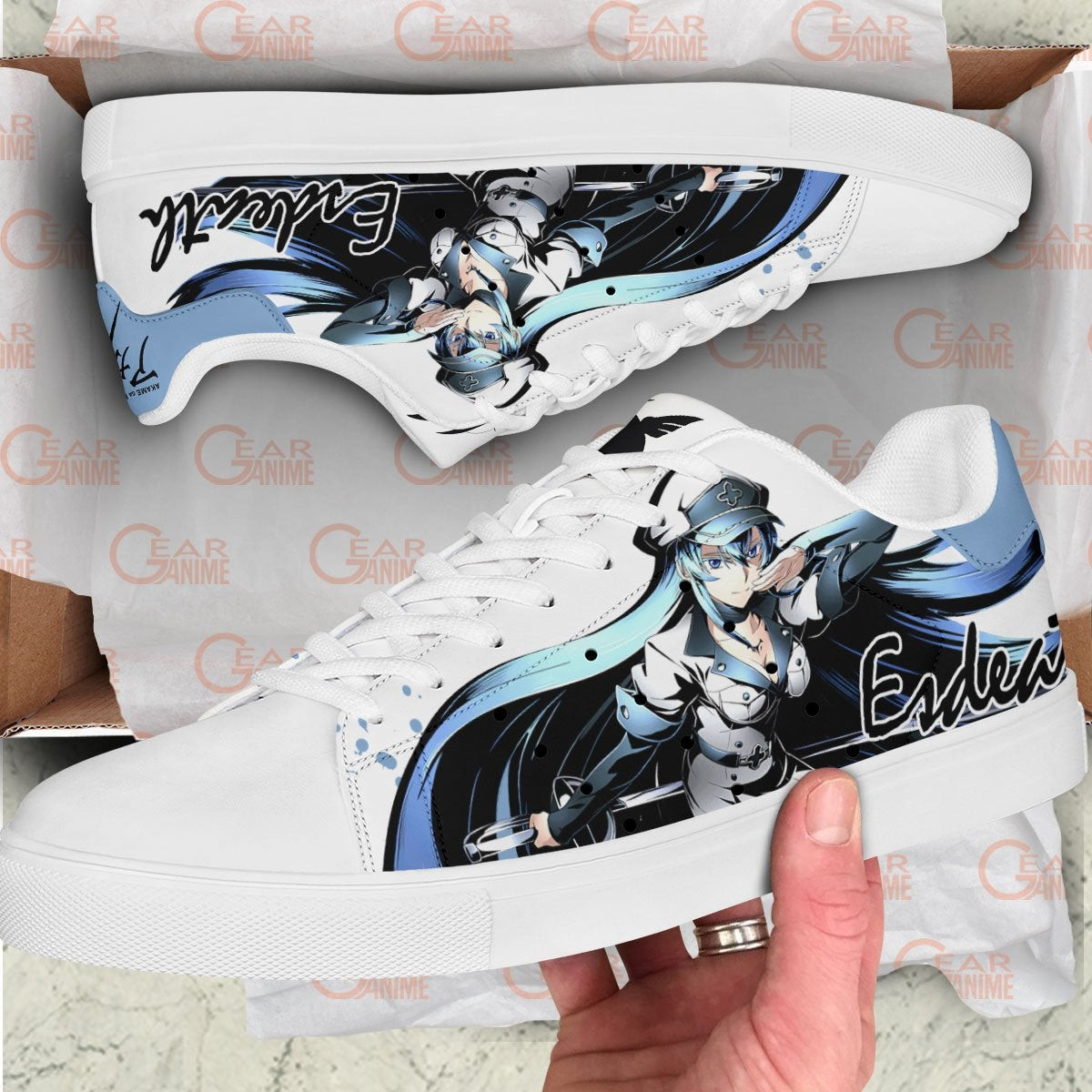 Akame Ga Kill Esdeath Skate Sneakers Custom Anime Shoes