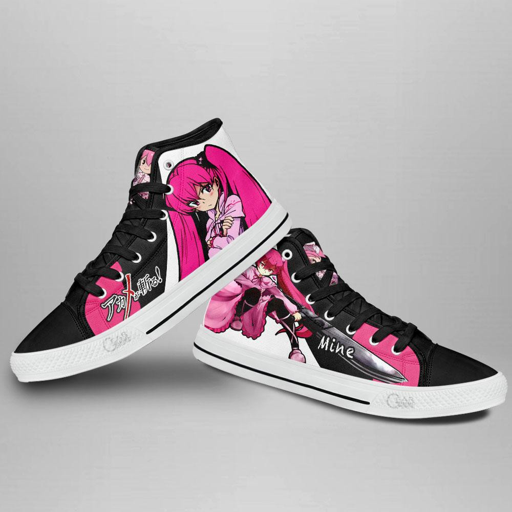 Akame ga Kill Mine High Top Shoes Custom Anime Sneakers