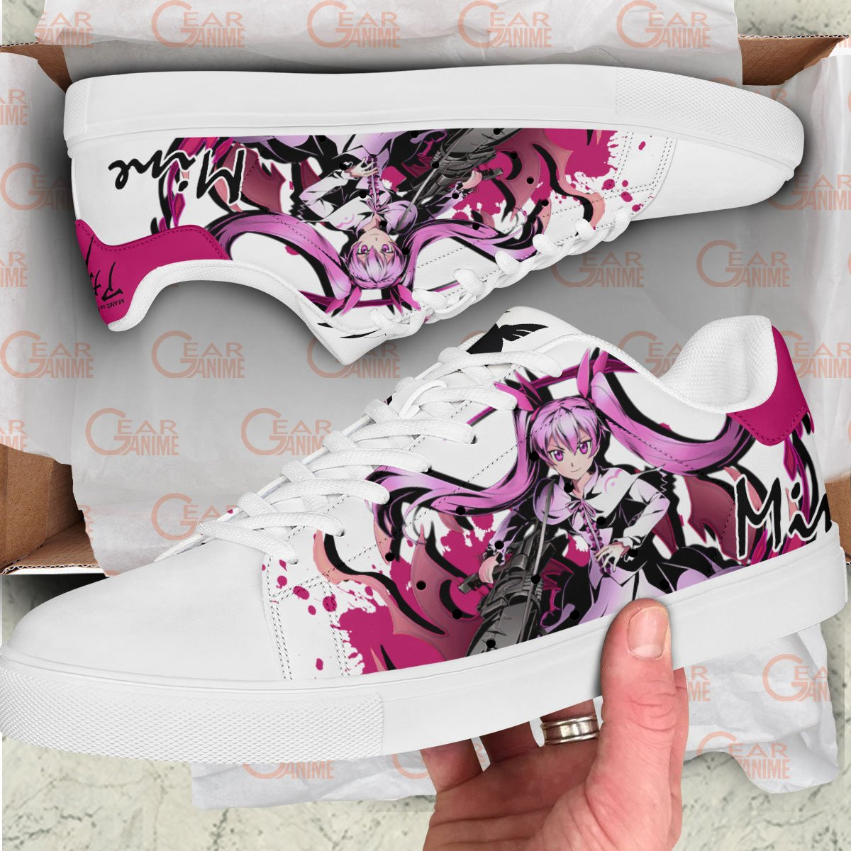 Akame Ga Kill Mine Skate Sneakers Custom Anime Shoes