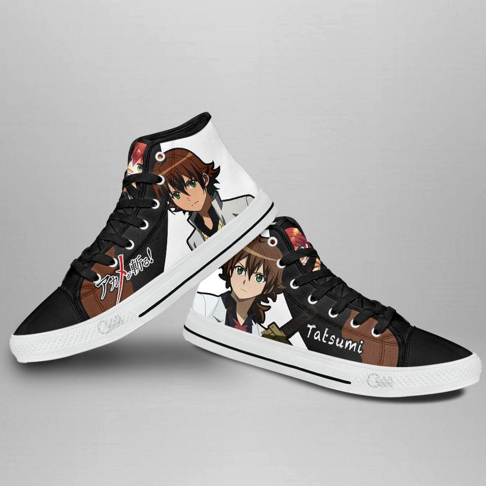 Akame ga Kill Tatsumi High Top Shoes Custom Anime Sneakers