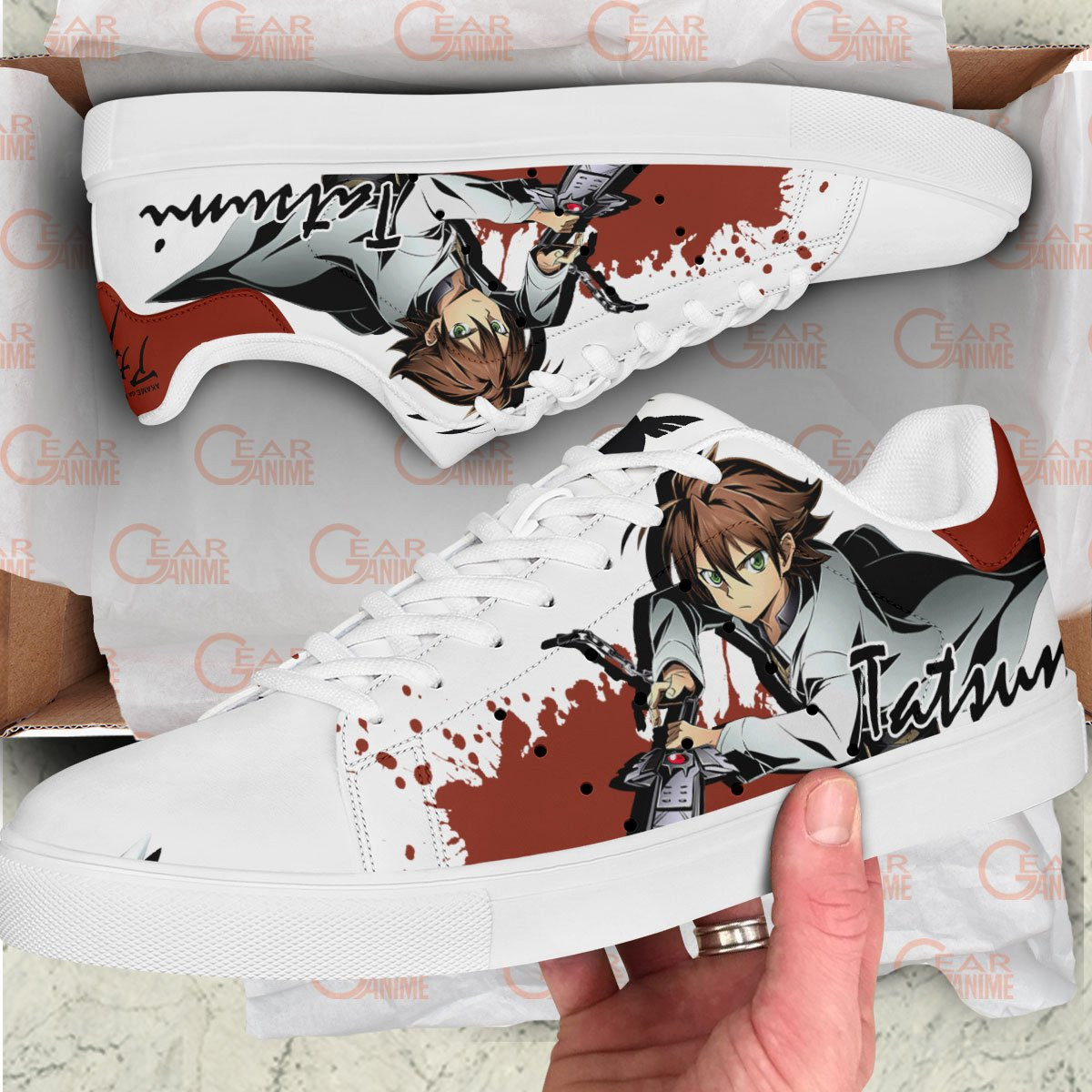 Akame Ga Kill Tatsumi Skate Sneakers Custom Anime Shoes