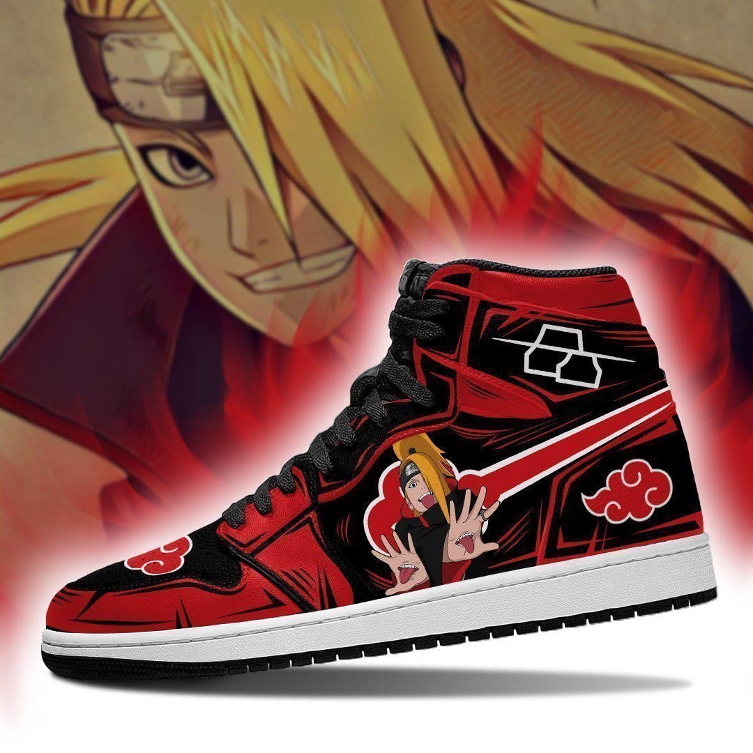 Akatsuki (AKT) Deidara JD1s Sneakers Anime Shoes Fan Gifts, Air Jordan Hightop