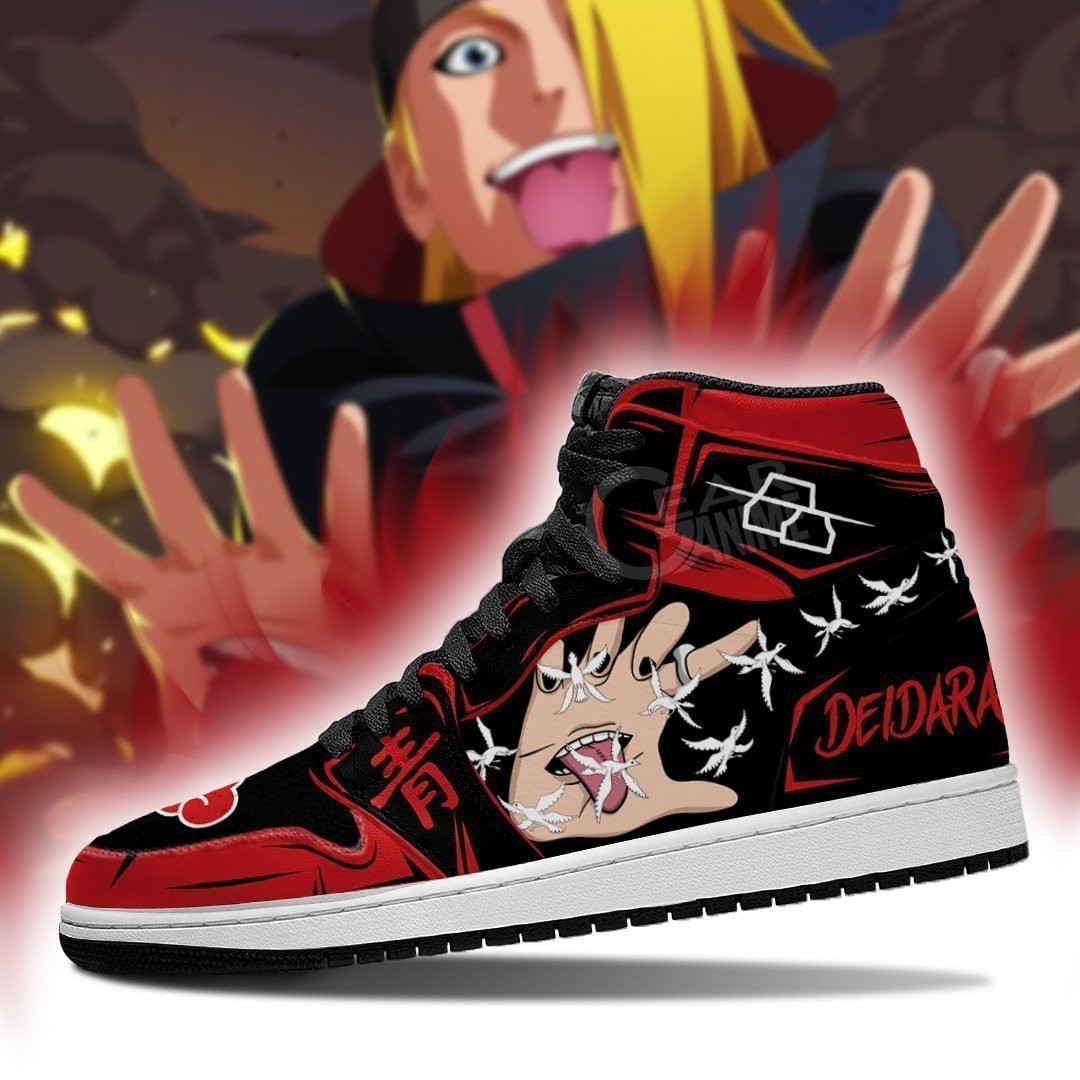 Akatsuki (AKT) Deidara Shoes Hand Skill Costume Anime JD1s Sneakers, Air Jordan Hightop