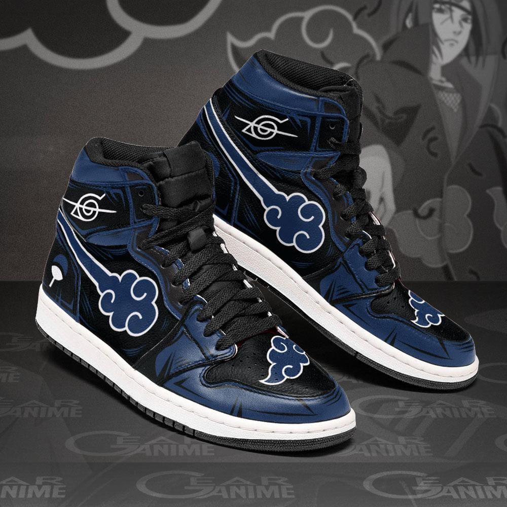 Akatsuki (AKT) JD1s Sneakers Blue Anime Shoes, Air Jordan Hightop
