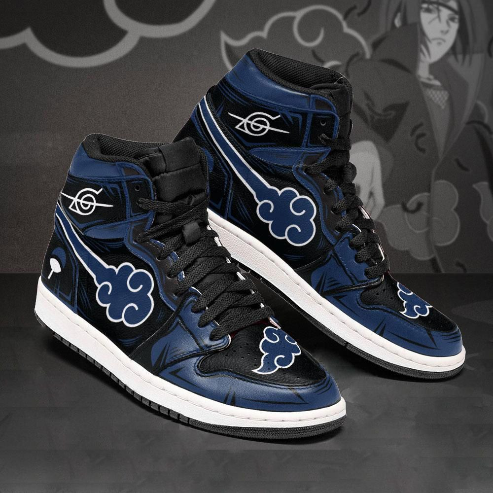 Akatsuki Blue Naruto Anime 1 High Top Air Jordan Sneaker, Air Jordan Hightop