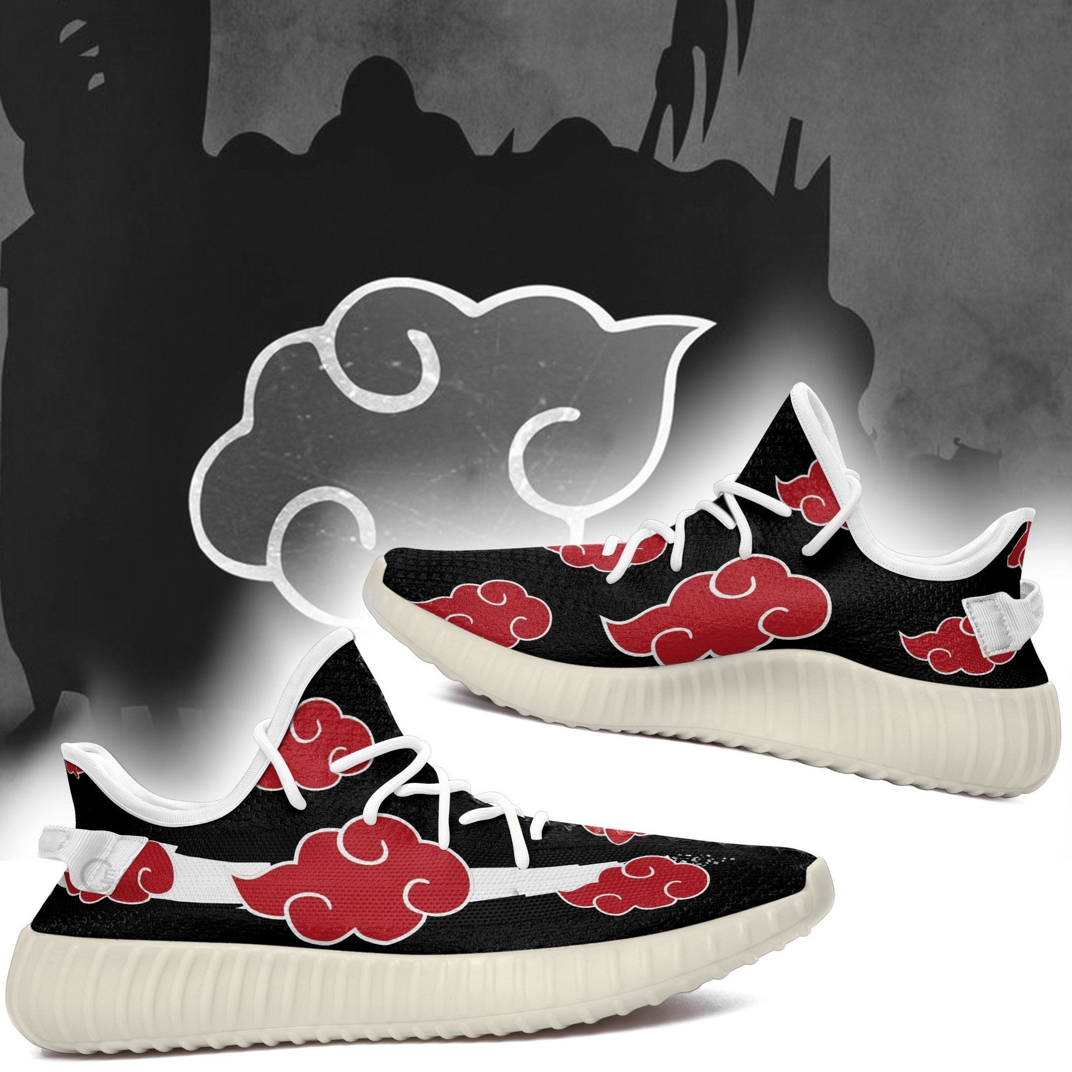 Akatsuki Cloud Shoes Black Anime Sneakers