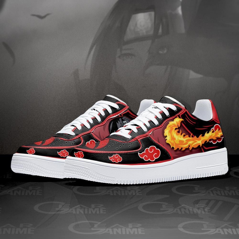 Akatsuki Itachi Air Sneakers Fire Ball Jutsu Custom Anime Shoes
