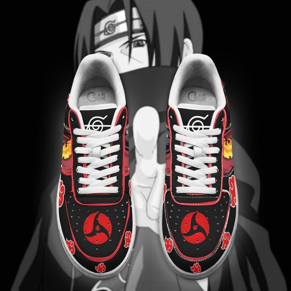 Akatsuki Itachi Air Sneakers Fire Ball Jutsu Custom Anime Shoes