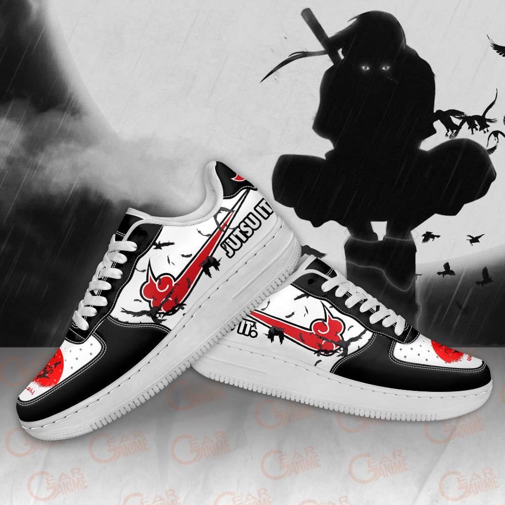 Akatsuki Itachi Air Sneakers Just Jutsu It Custom Anime Shoes