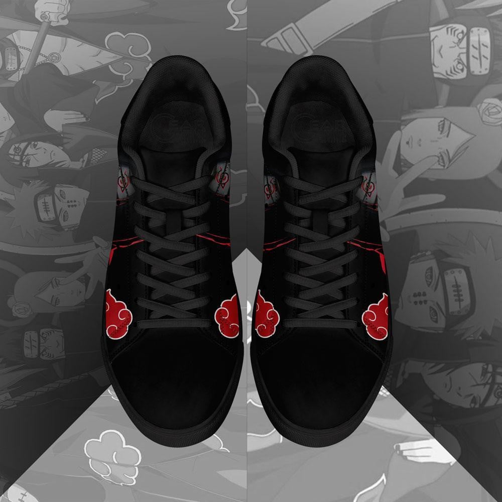 Akatsuki Itachi Anime Skate Shoes Black Custom