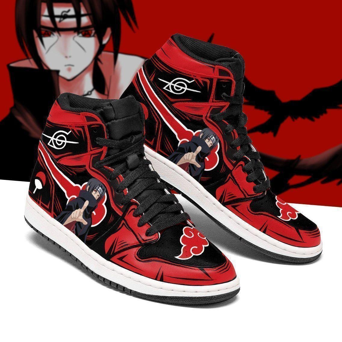 Akatsuki Itachi JD1s Sneakers Shoes For Fans, Air Jordan Hightop