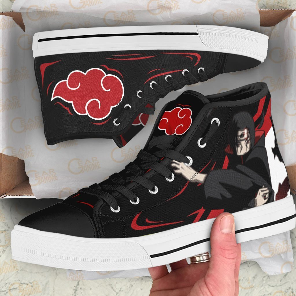 Akatsuki Itachi Jutsu High Top Shoes Custom Anime Sneakers