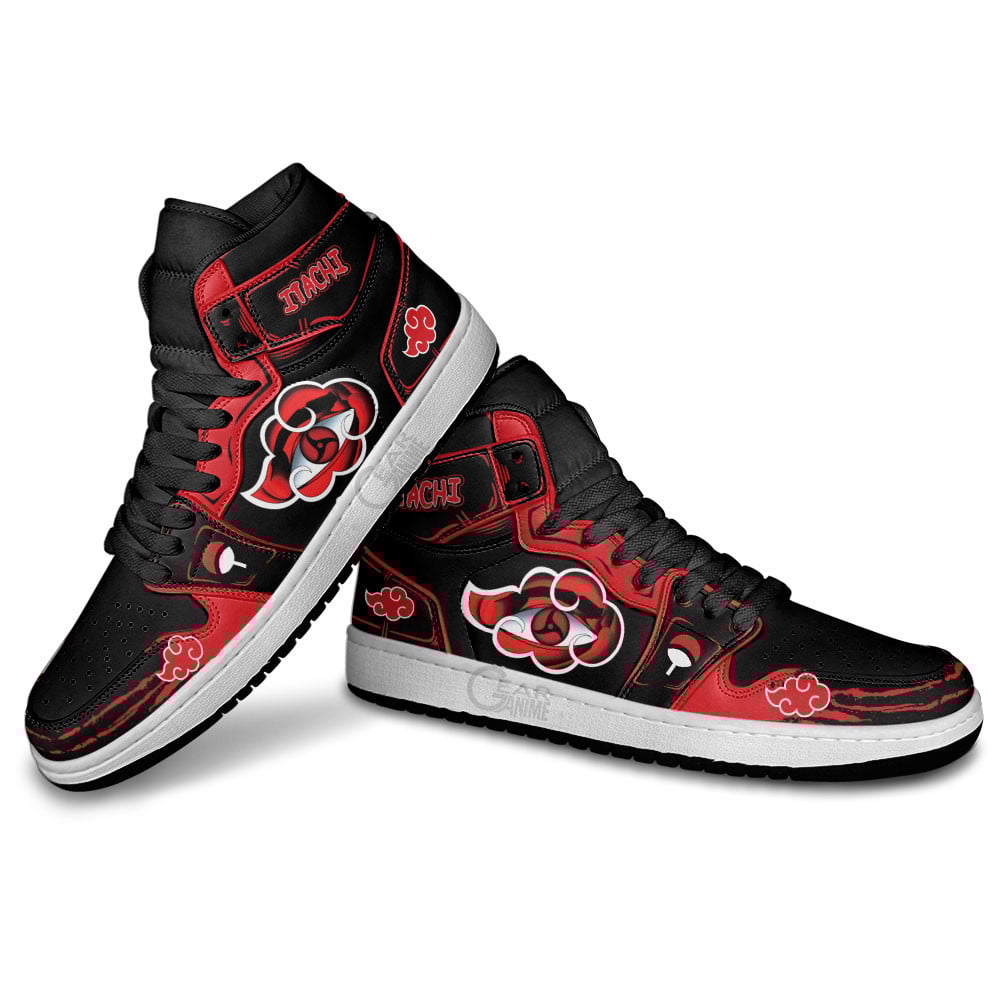 Akatsuki Itachi Sharingan Eye JD Sneakers For Anime Fans, Air Jordan Hightop