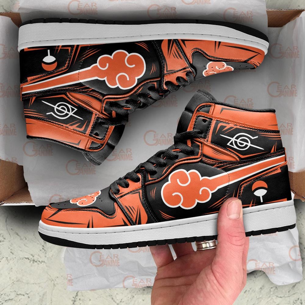 Akatsuki JD1s Sneakers Orange Anime Shoes For Fans, Air Jordan Hightop