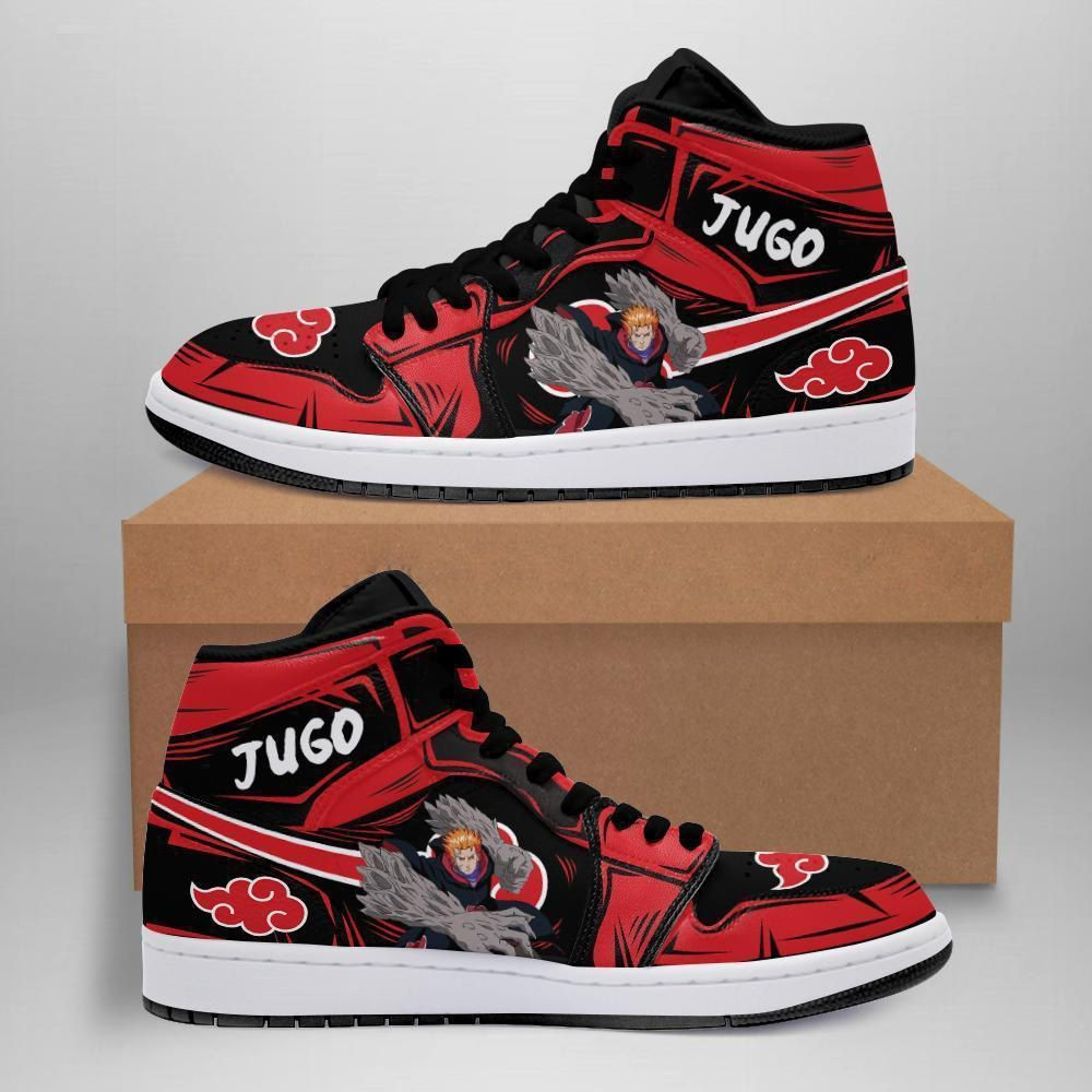 Akatsuki Jugo Naruto Anime 1 High Top Air Jordan Sneaker, Air Jordan Hightop