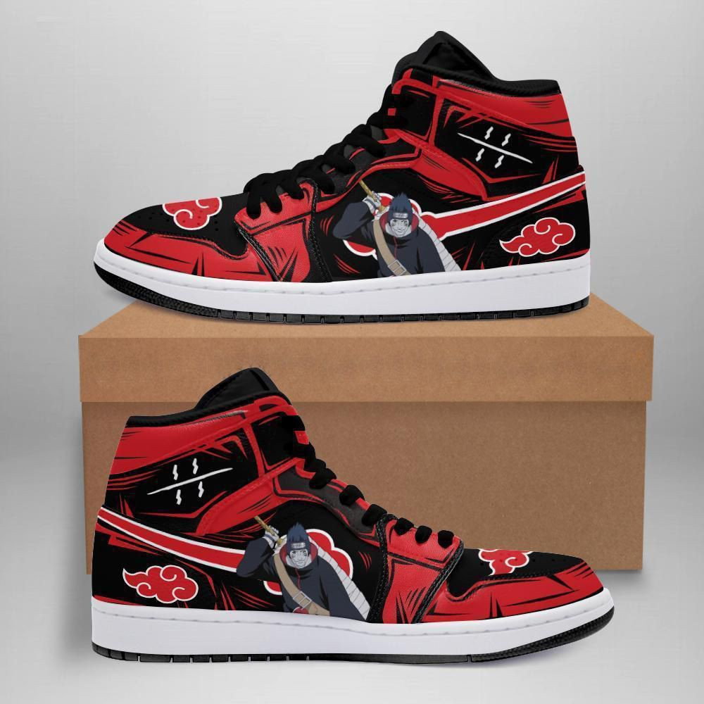 Akatsuki Kisame Naruto Anime 1 High Top Air Jordan Sneaker, Air Jordan Hightop