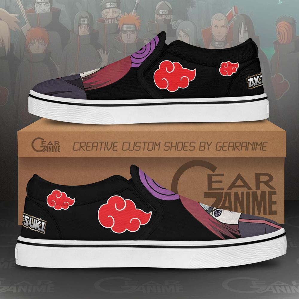 Akatsuki Nagato Pain Slip-On Shoes Canvas Custom Anime Shoes