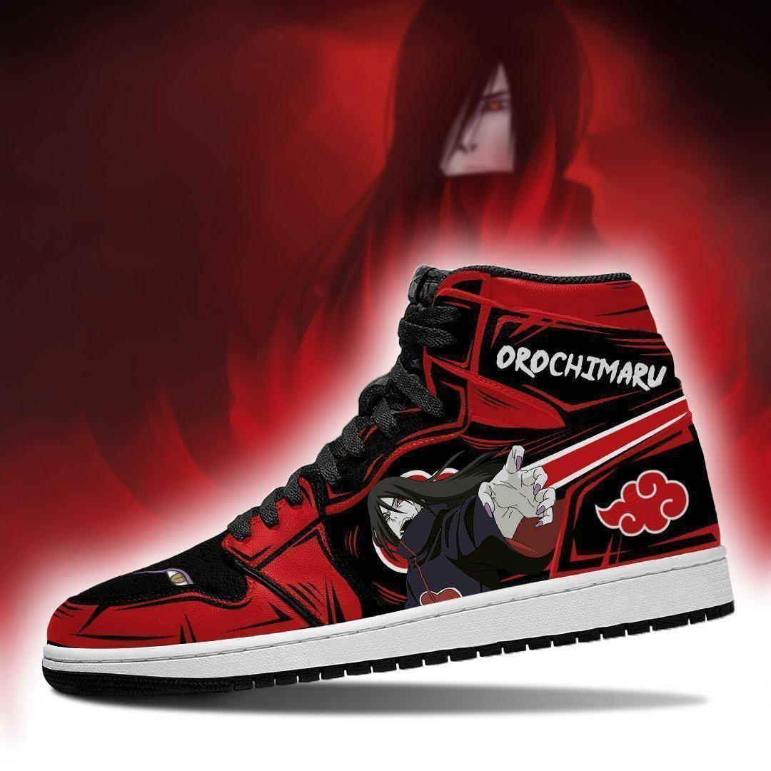 Akatsuki Orochimaru Naruto Anime 1 High Top Air Jordan Sneaker, Air Jordan Hightop