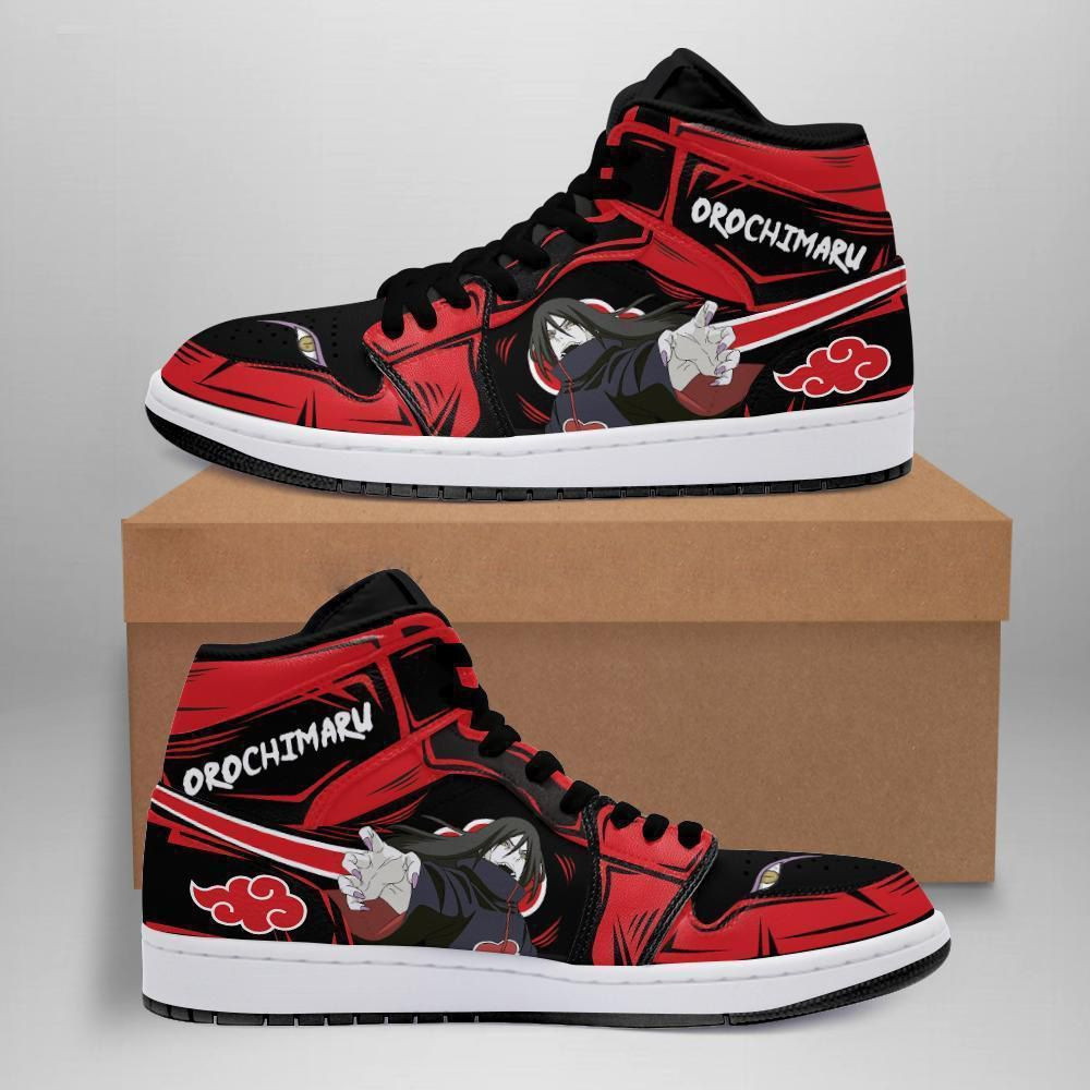 Akatsuki Orochimaru Naruto Anime 1 High Top Air Jordan Sneaker, Air Jordan Hightop