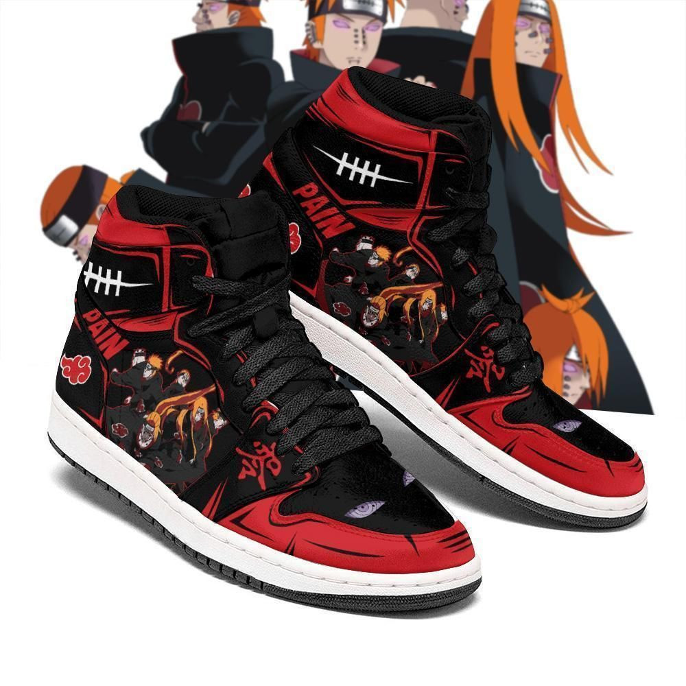 Akatsuki Pain Naruto Anime 1 High Top Air Jordan Sneaker, Air Jordan Hightop