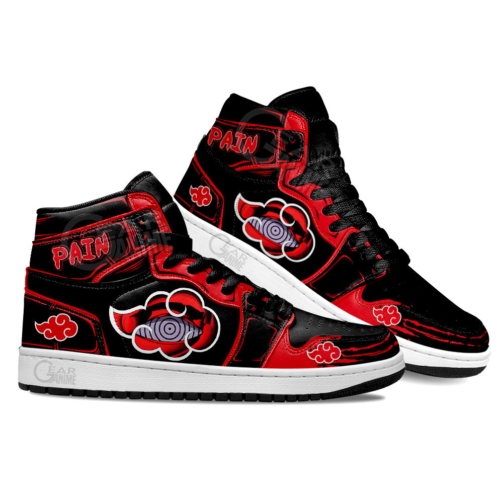 Akatsuki Pain Rinnegan Eye JD Sneakers For Anime Fans, Air Jordan Hightop