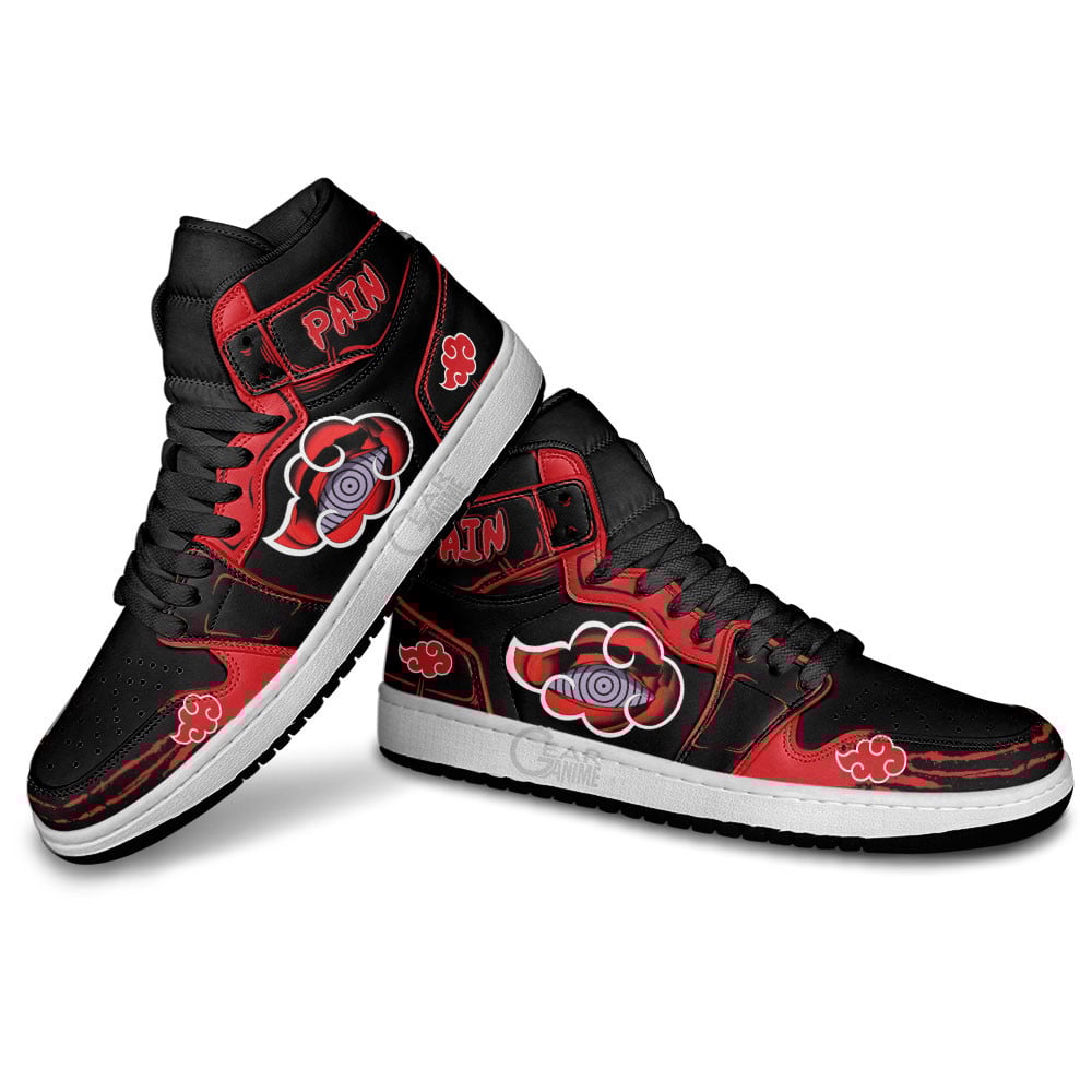 Akatsuki Pain Rinnegan Eye JD Sneakers For Anime Fans, Air Jordan Hightop