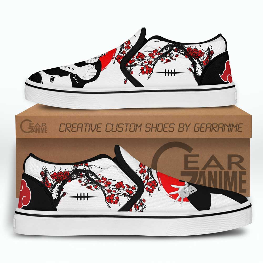 Akatsuki Pain Slip-On Shoes Canvas Custom Japan Blossom Anime Shoes