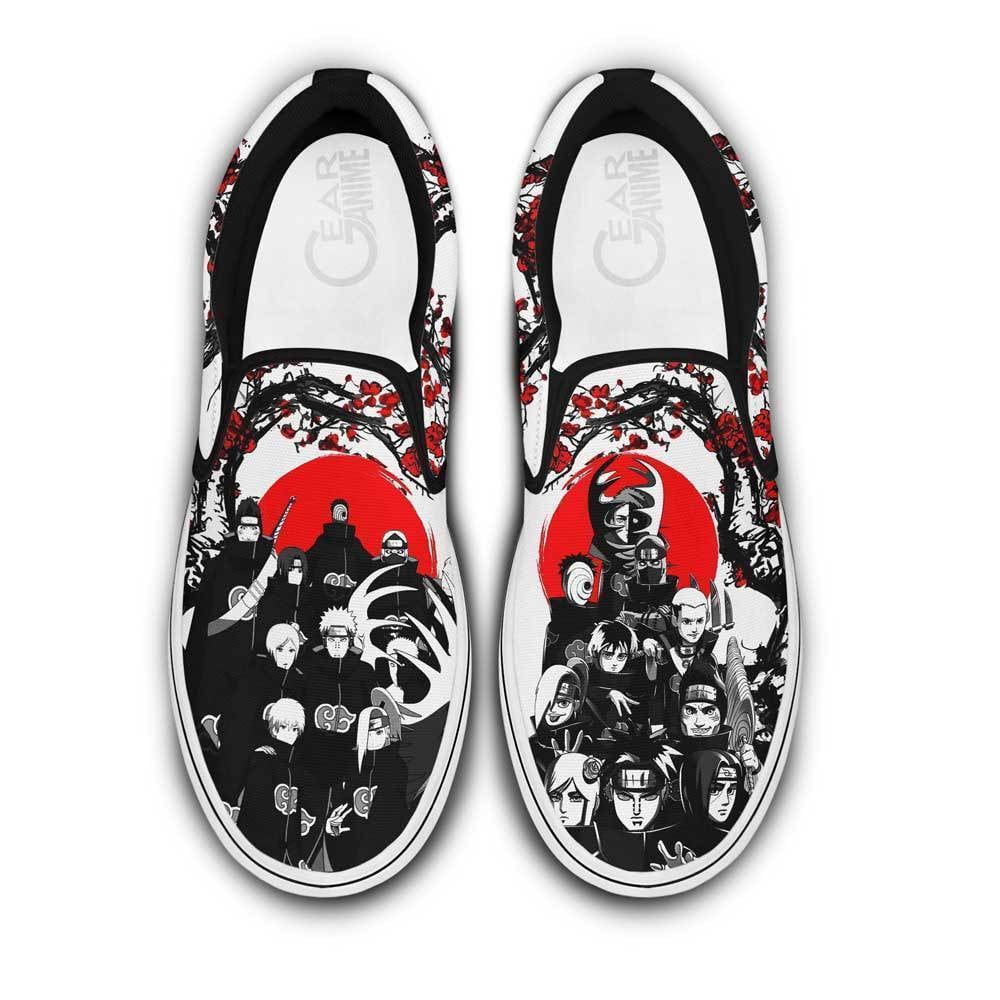 Akatsuki Slip-On Shoes Canvas Custom Japan Blossom Anime Shoes