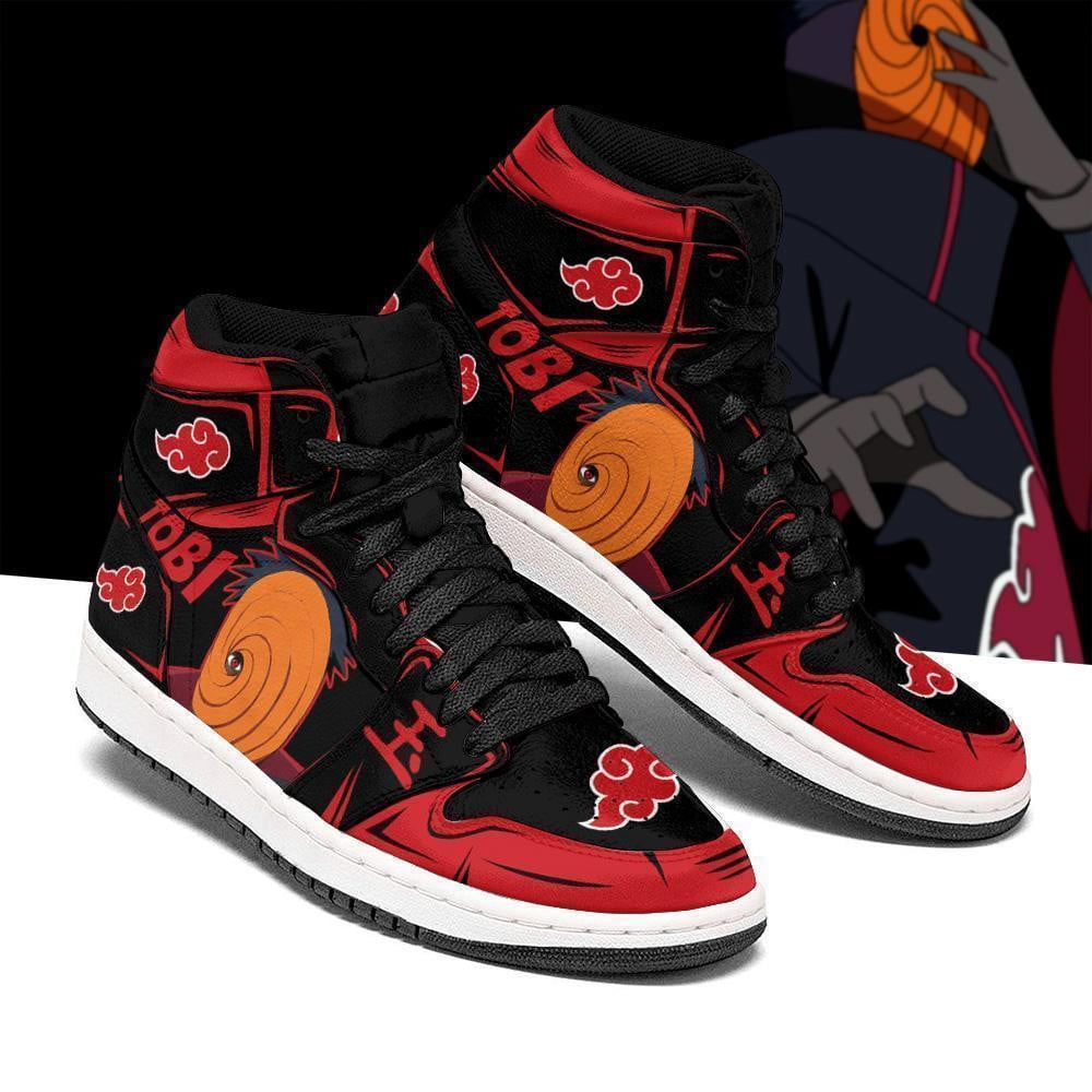 Akatsuki Tobi JD1s Sneakers Anime Shoes Fan Gift Idea, Air Jordan Hightop