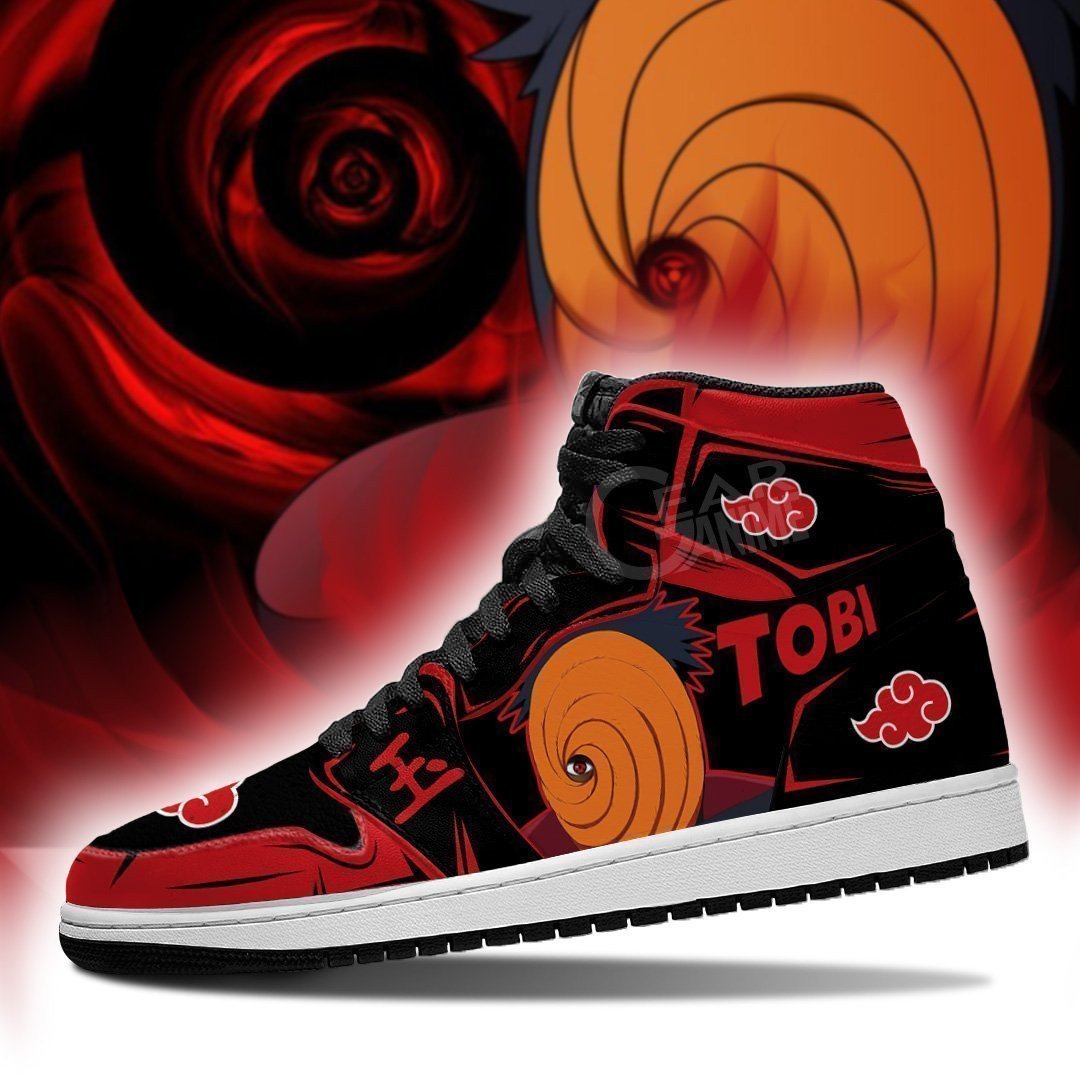 Akatsuki Tobi JD1s Sneakers Anime Shoes Fan Gift Idea, Air Jordan Hightop