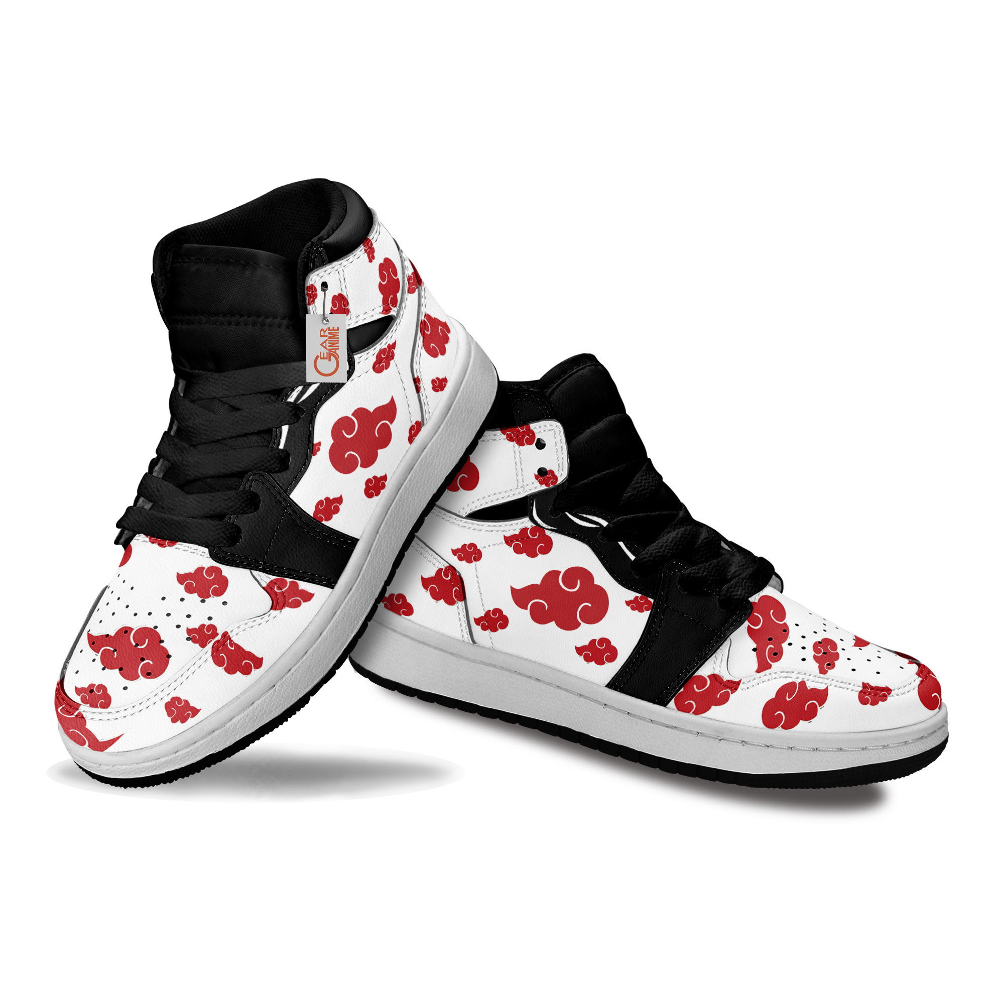 Akatsuki White Kids Sneakers Custom Anime Kids Shoes