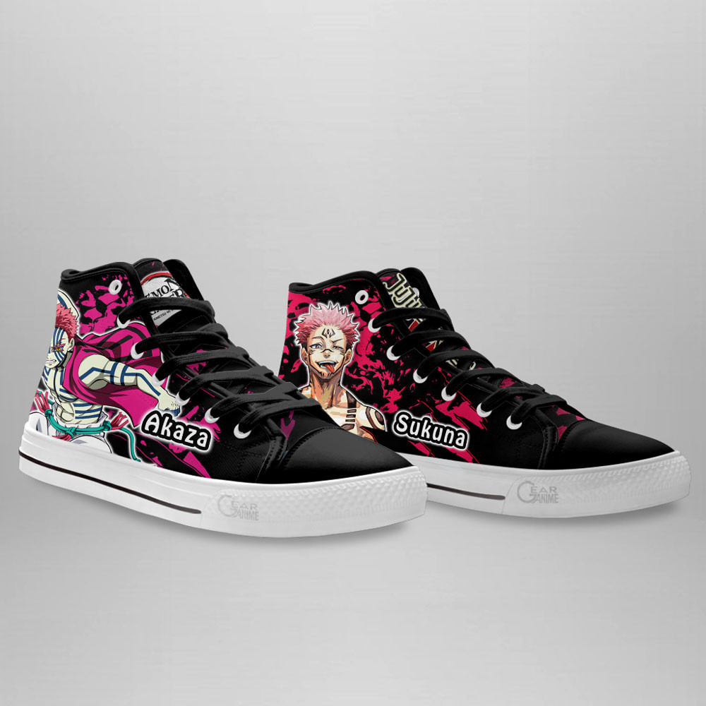Akaza and Sukuna High Top Shoes Anime Sneakers