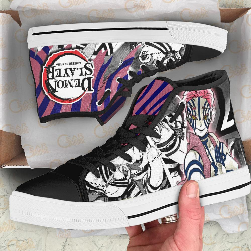 Akaza High Top Shoes Custom Anime Demon Slayer Sneakers